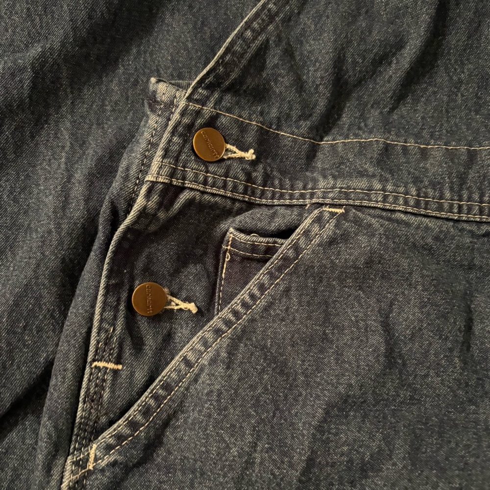Carhartt Denim Bib Overalls 50x30 - Picture 3 of 9
